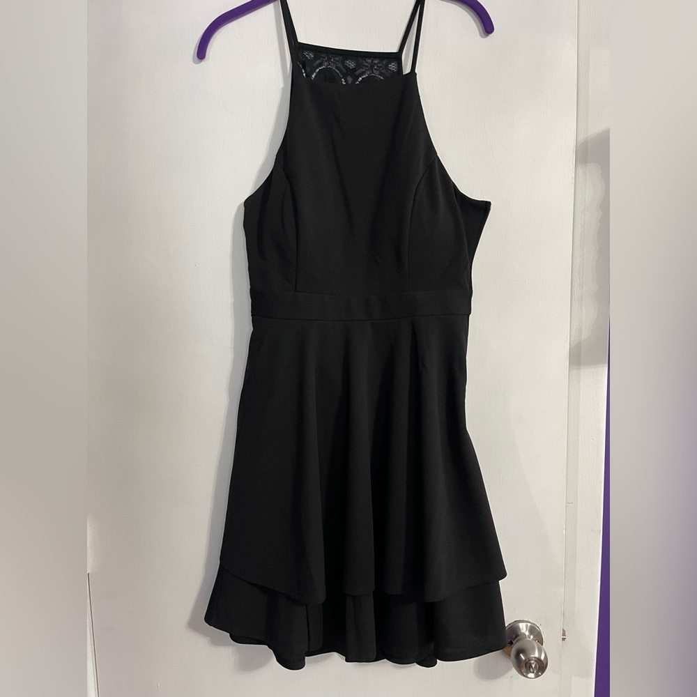Elegant Black Peek-A-Boo Dress